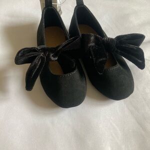 Chic Black Kids Dress Shoes with Bow